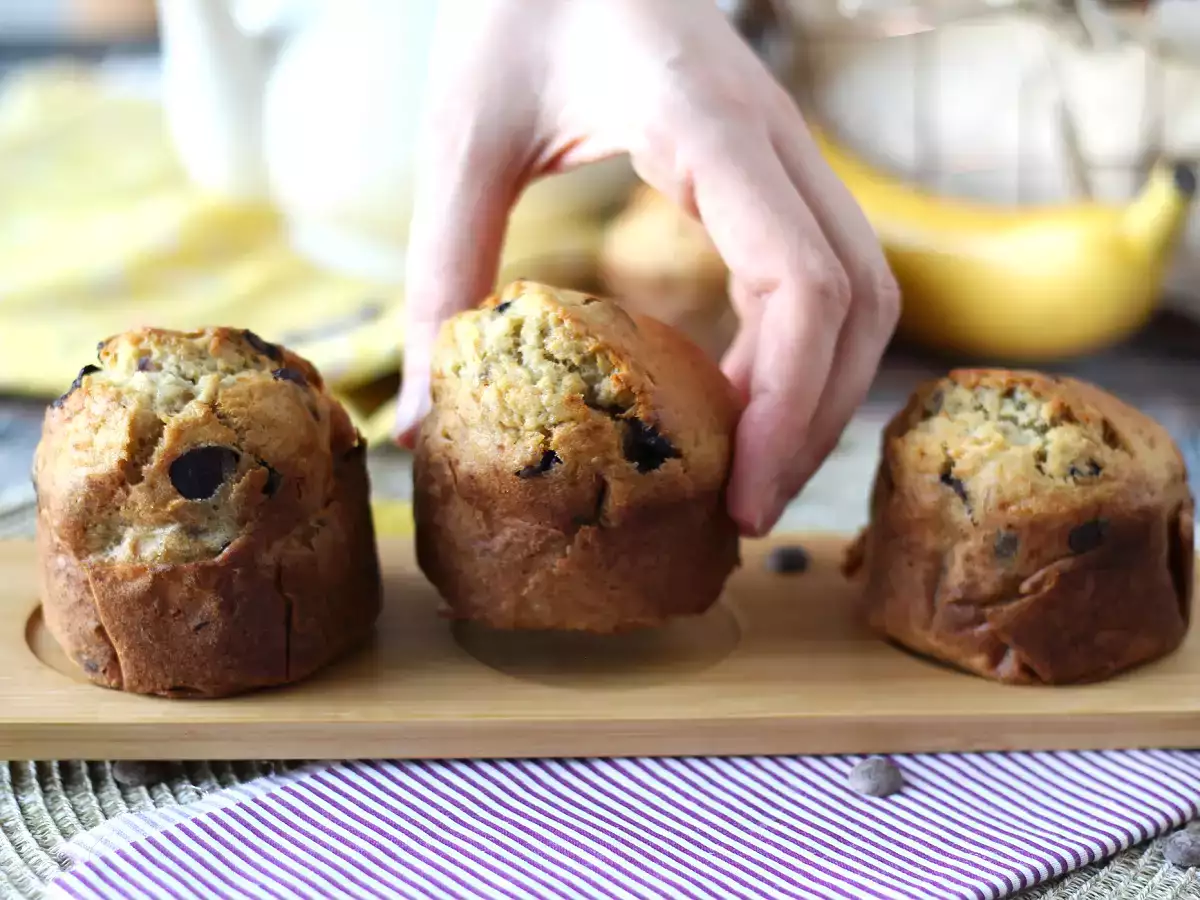Extra gourmet banana and chocolate chip muffins - photo 7