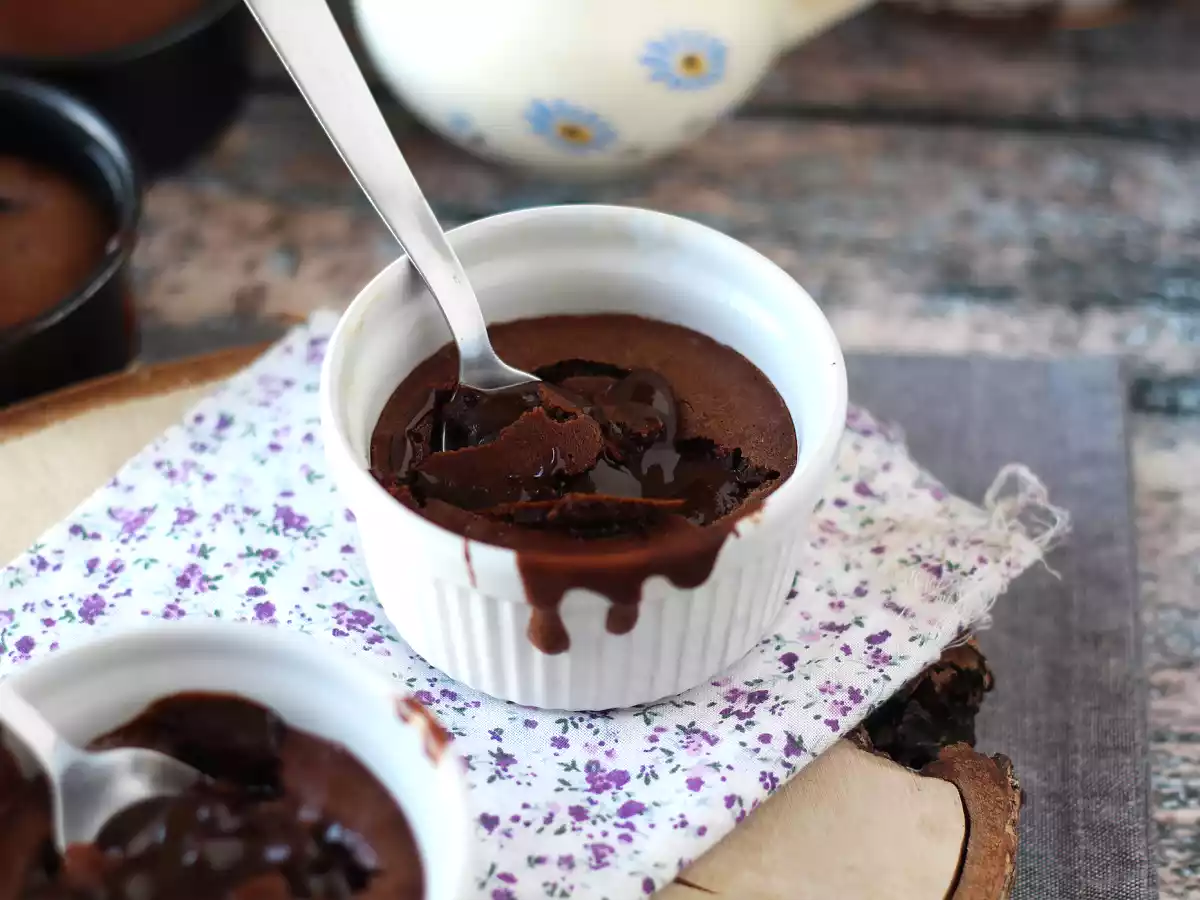 Extra runny airfryer chocolate fondants!