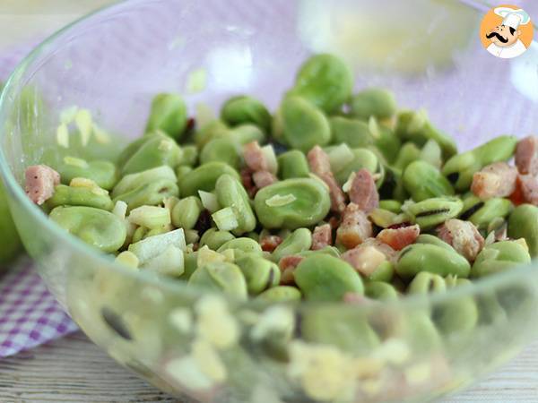 Fava bean salad with bacon - photo 2