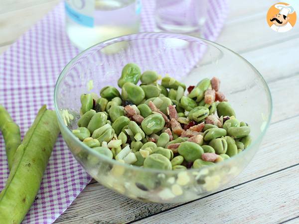 Fava bean salad with bacon - photo 3