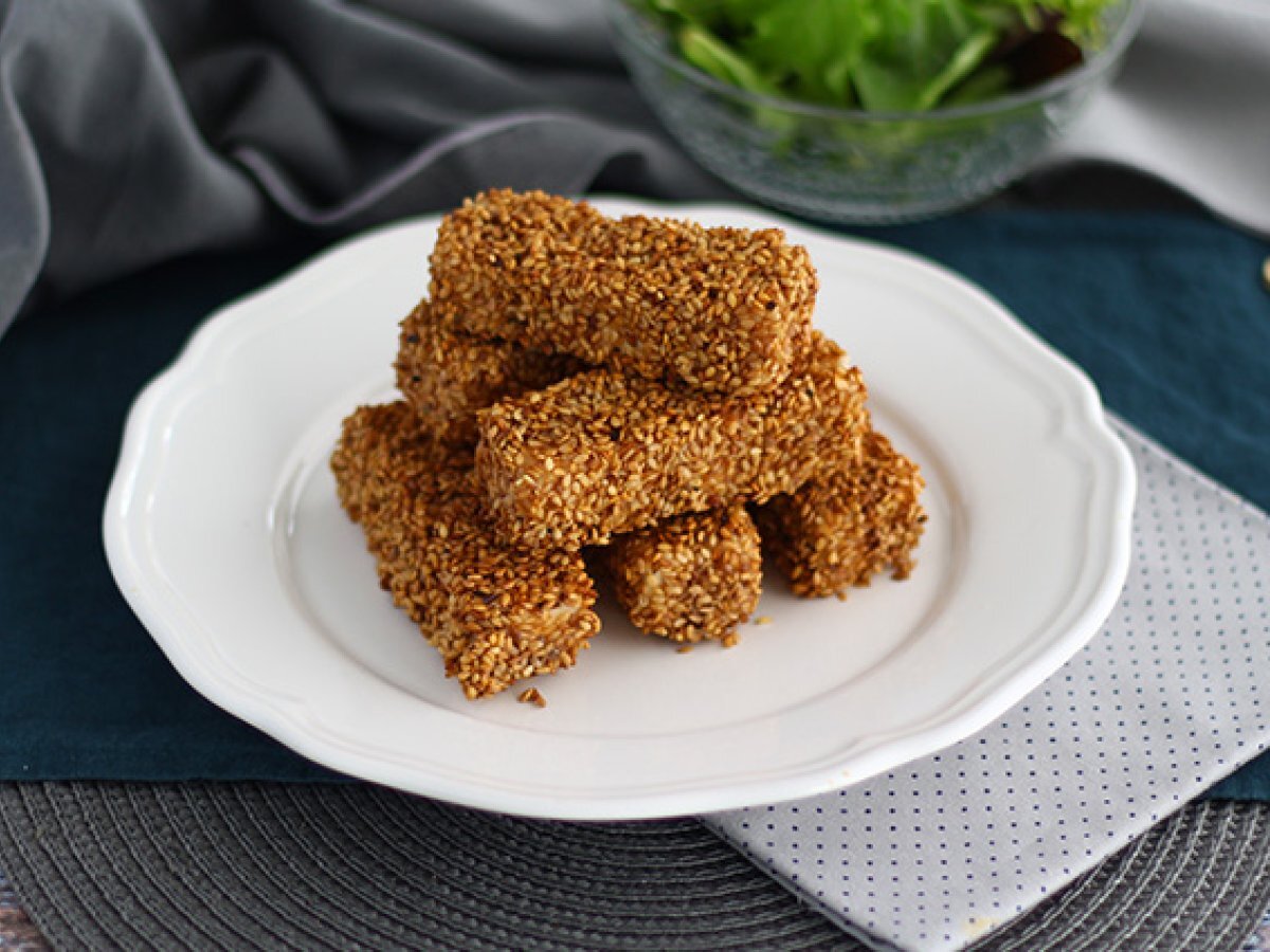 Feta sticks with sesame seeds - photo 2