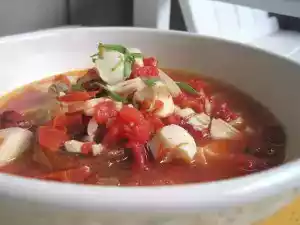 Fish stew recipe with fennel, roasted tomatoes & garlic