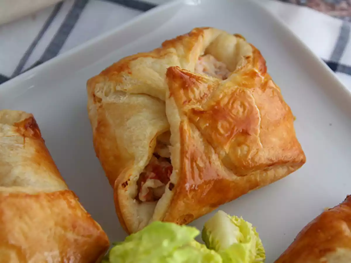 Flaky baskets with smoked salmon - photo 2