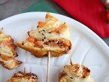 Flaky puff pastry christmas trees with two types of salmon, photo 1