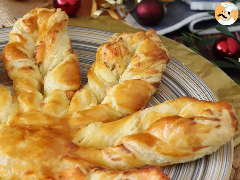 Flaky Snowflake with cream cheese and salmon - The perfect appetizer for Christmas, photo 2