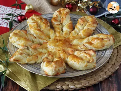 Flaky Snowflake with cream cheese and salmon - The perfect appetizer for Christmas, photo 3