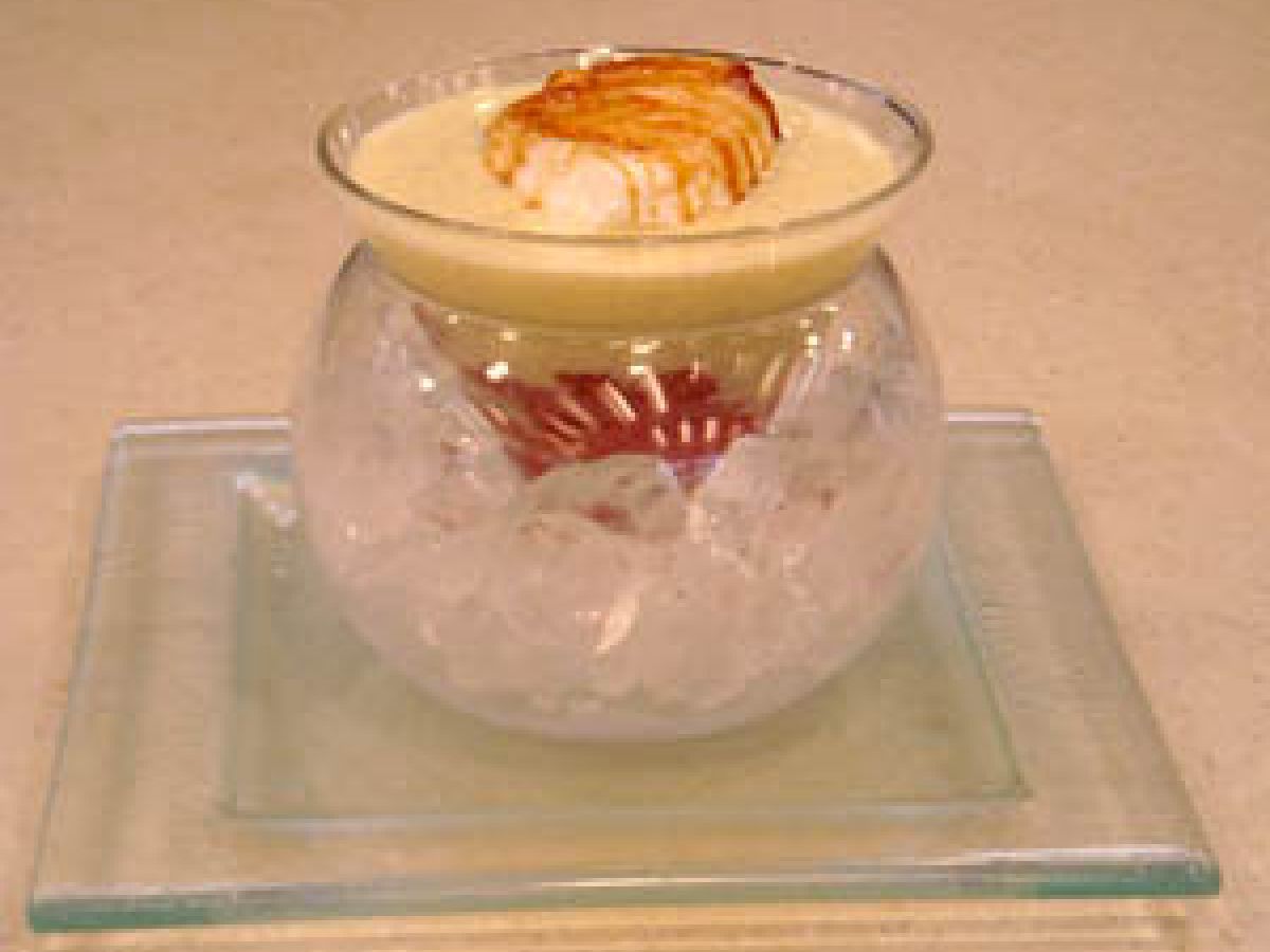 Floating Islands with Rhubarb Compote