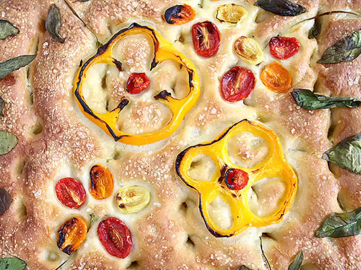 Floral focaccia - focaccia art - photo 6
