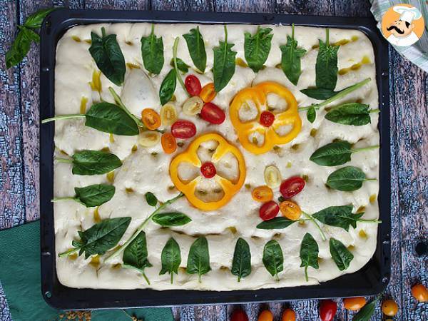 Floral focaccia - focaccia art