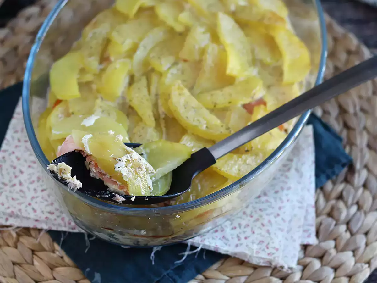 Foolproof potato and smoked salmon gratin! - photo 3