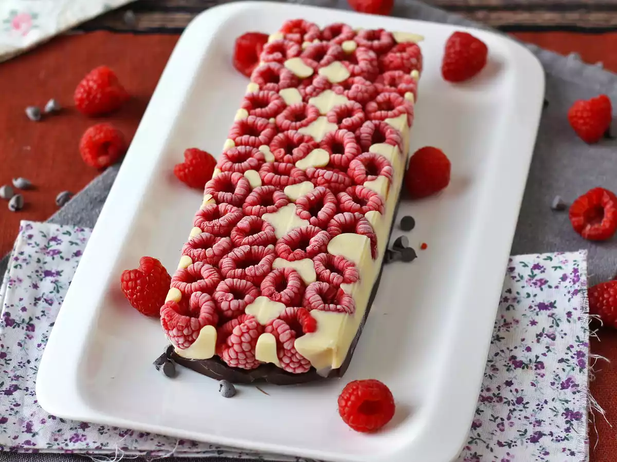 Franui-style chocolate bar with raspberries, white and dark chocolate! - photo 4