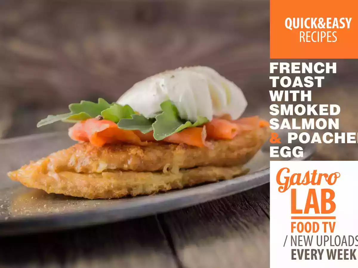 French Toast With Smoked Salmon And Poached Egg
