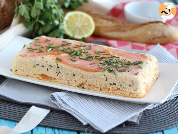 Fresh and smoked salmon terrine