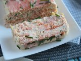 Fresh and smoked salmon terrine, photo 1
