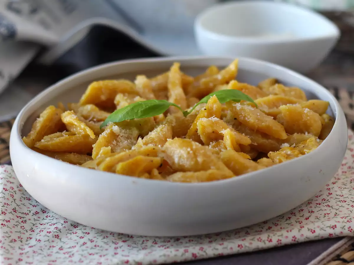 Fresh butternut squash pasta with just 2 ingredients