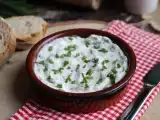 Fresh vegan cheese with garlic and herbs (soy-based!), photo 1