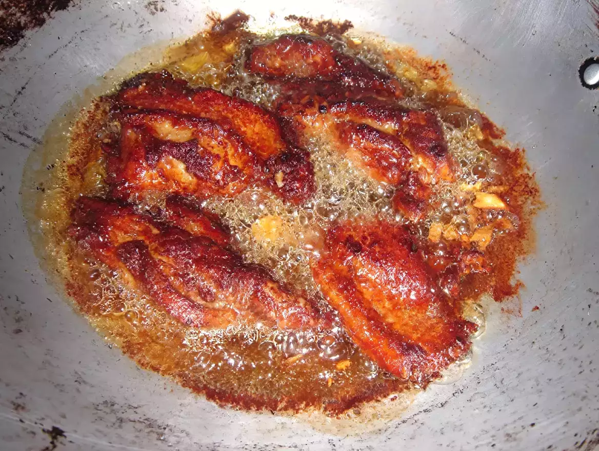 Fried Pork Marinated in Soy Sauce and Lemon