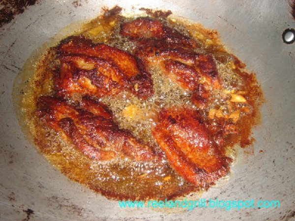 Fried Pork Marinated in Soy Sauce and Lemon