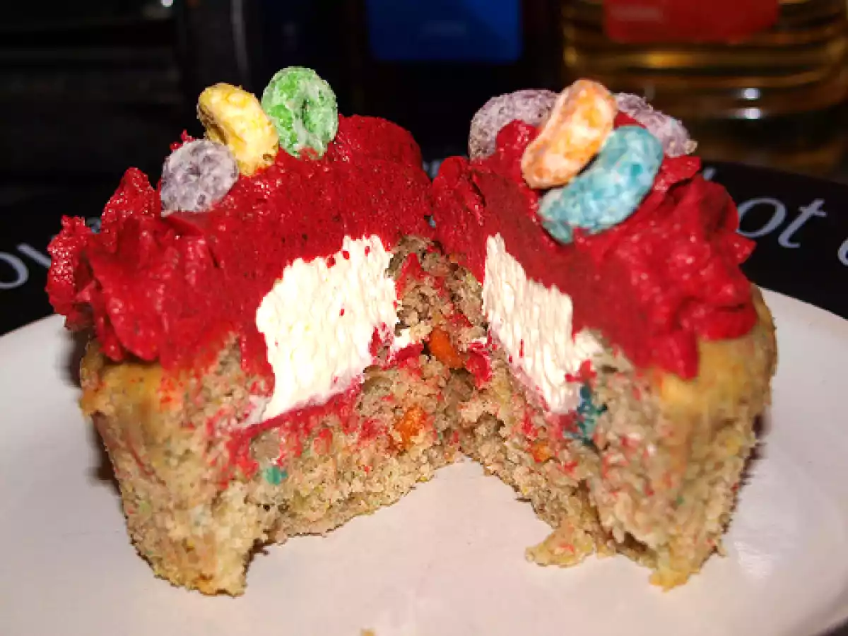Froot Loop Cupcakes