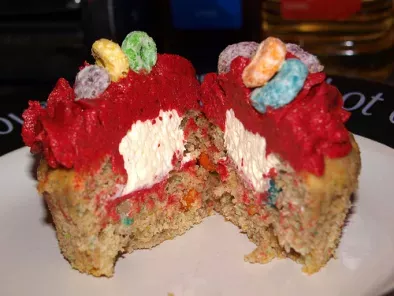 Froot Loop Cupcakes