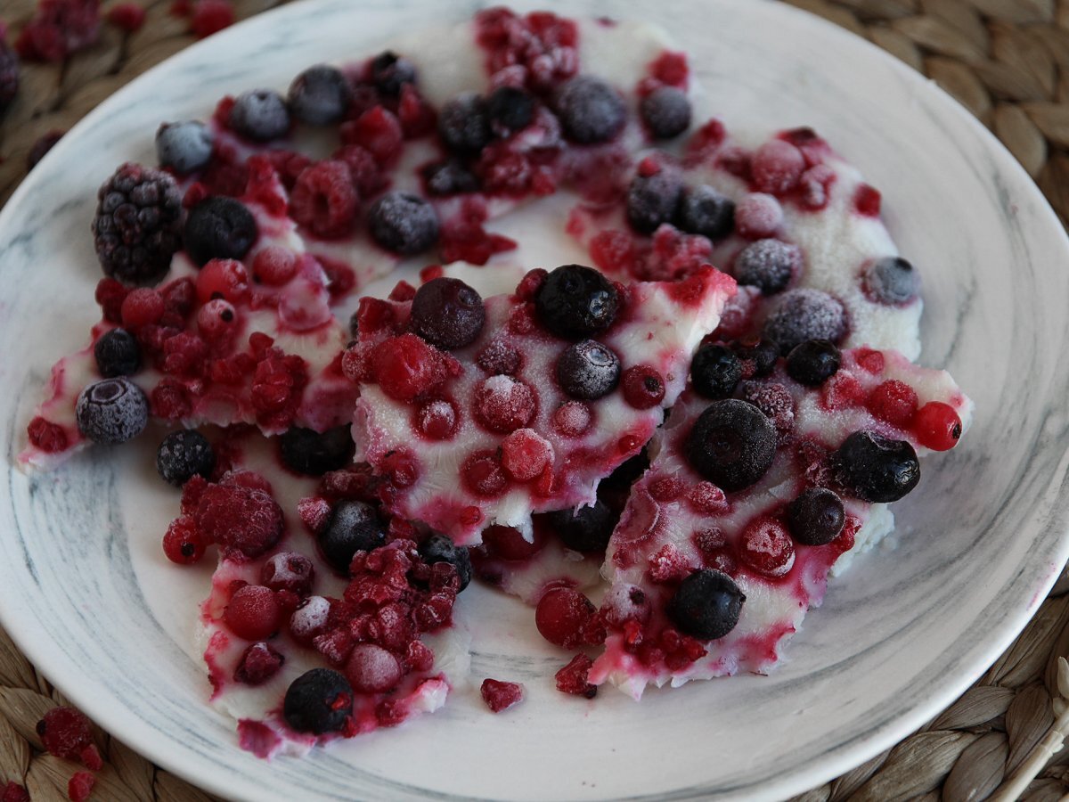 Frozen yogurt bars with red berries - photo 2