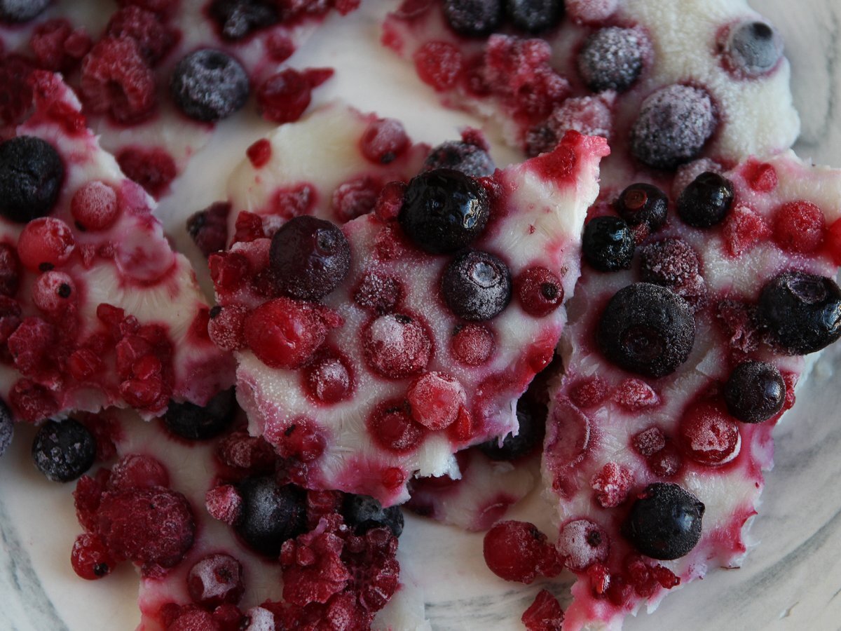 Frozen yogurt bars with red berries - photo 3