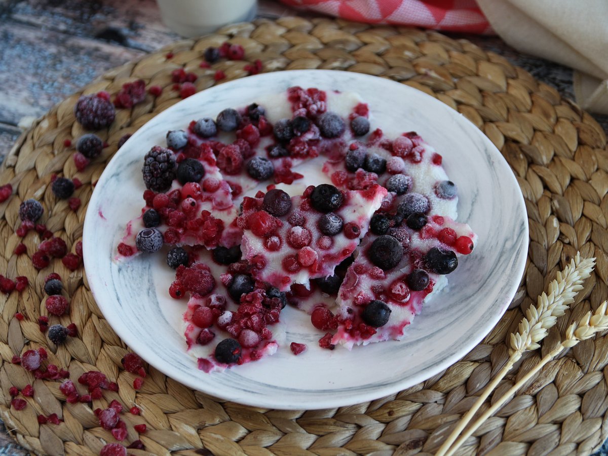 Frozen yogurt bars with red berries - photo 4