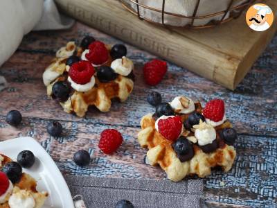 Fruit, chocolate and whipped cream waffles - photo 6