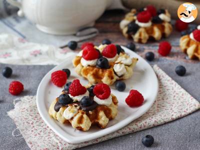 Fruit, chocolate and whipped cream waffles - photo 7