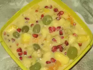 Fruit salad recipe with custard