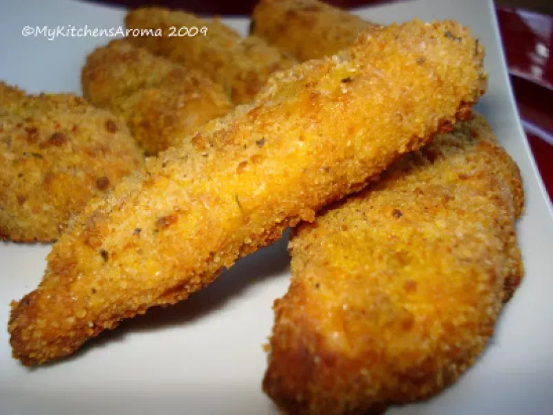 Fusion Cuisine - Tandoori Spiced Baked Salmon Fish Sticks with Parmesan Crust - photo 2