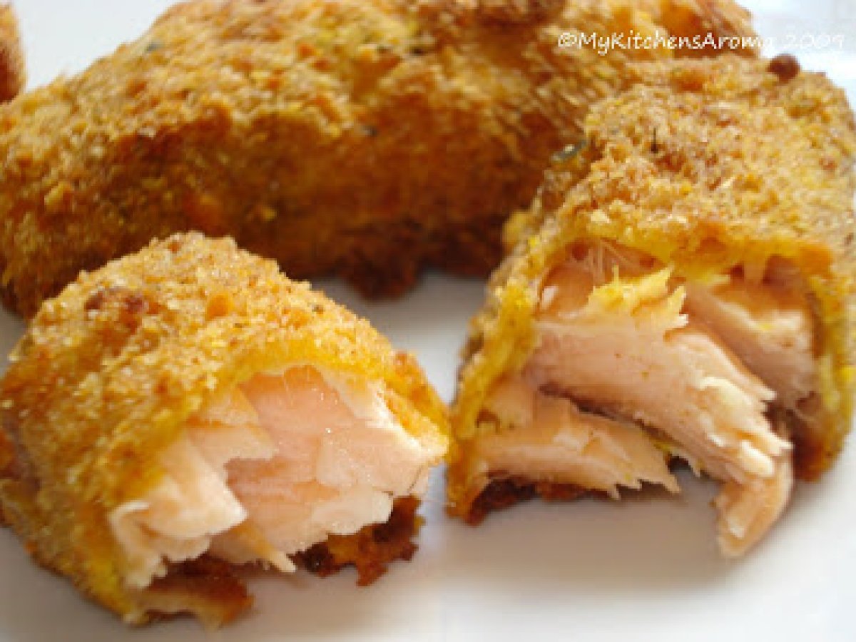 Fusion Cuisine - Tandoori Spiced Baked Salmon Fish Sticks with Parmesan Crust - photo 5