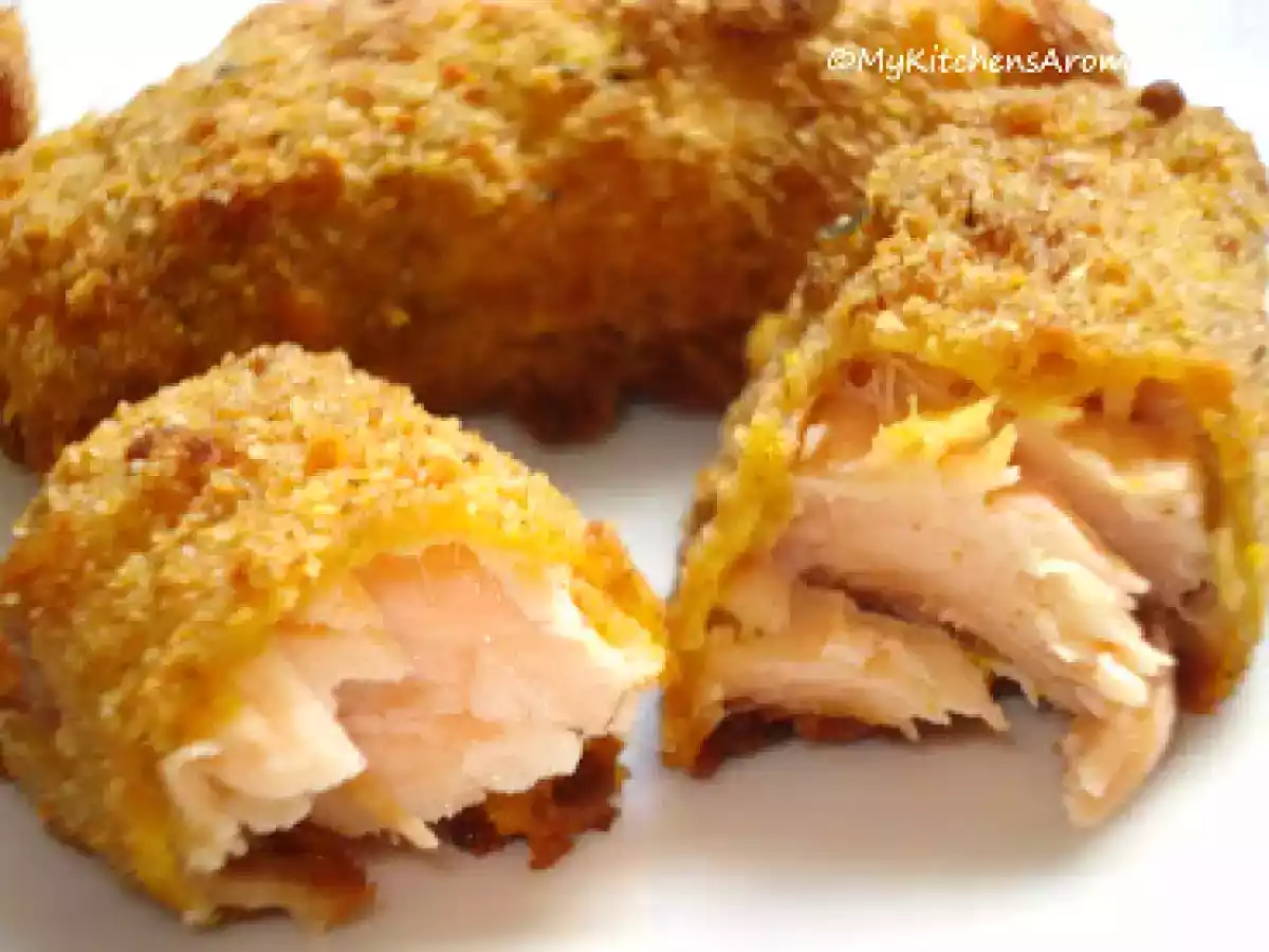 Fusion Cuisine - Tandoori Spiced Baked Salmon Fish Sticks with Parmesan Crust - photo 5