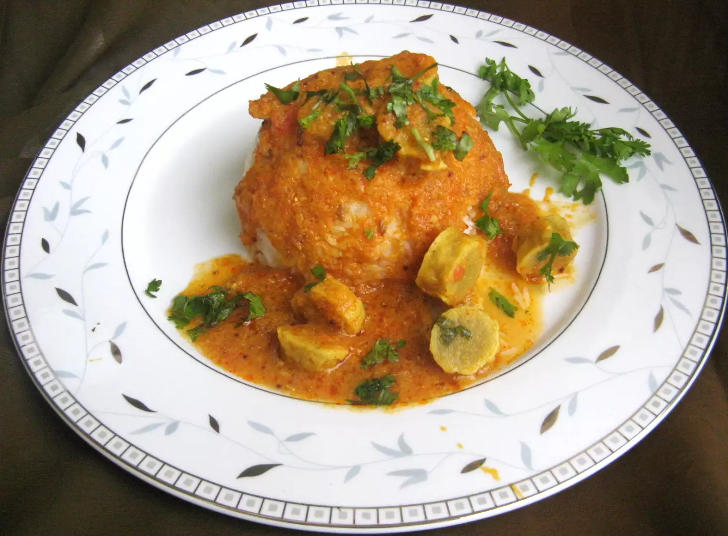 Gatte ki subjee traditional Rajasthani savory