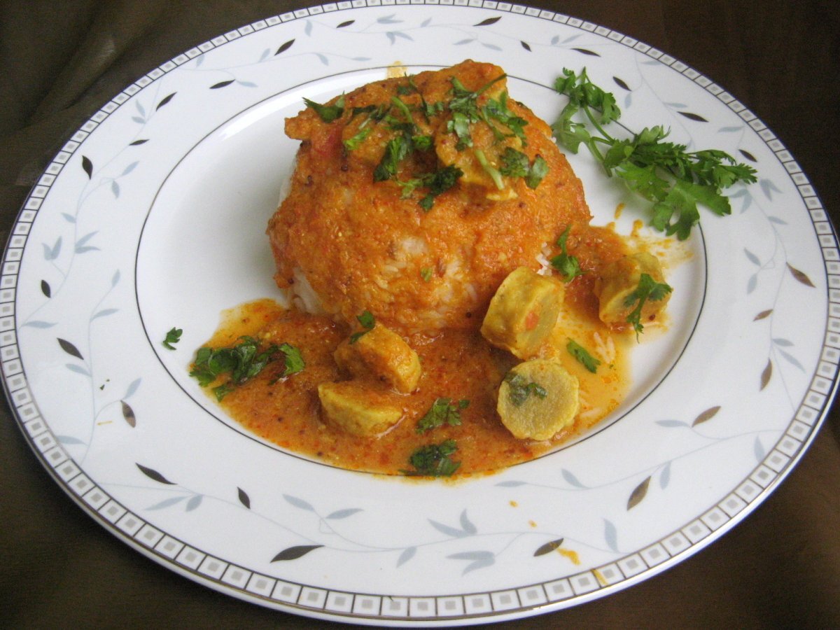 Gatte ki subjee traditional Rajasthani savory