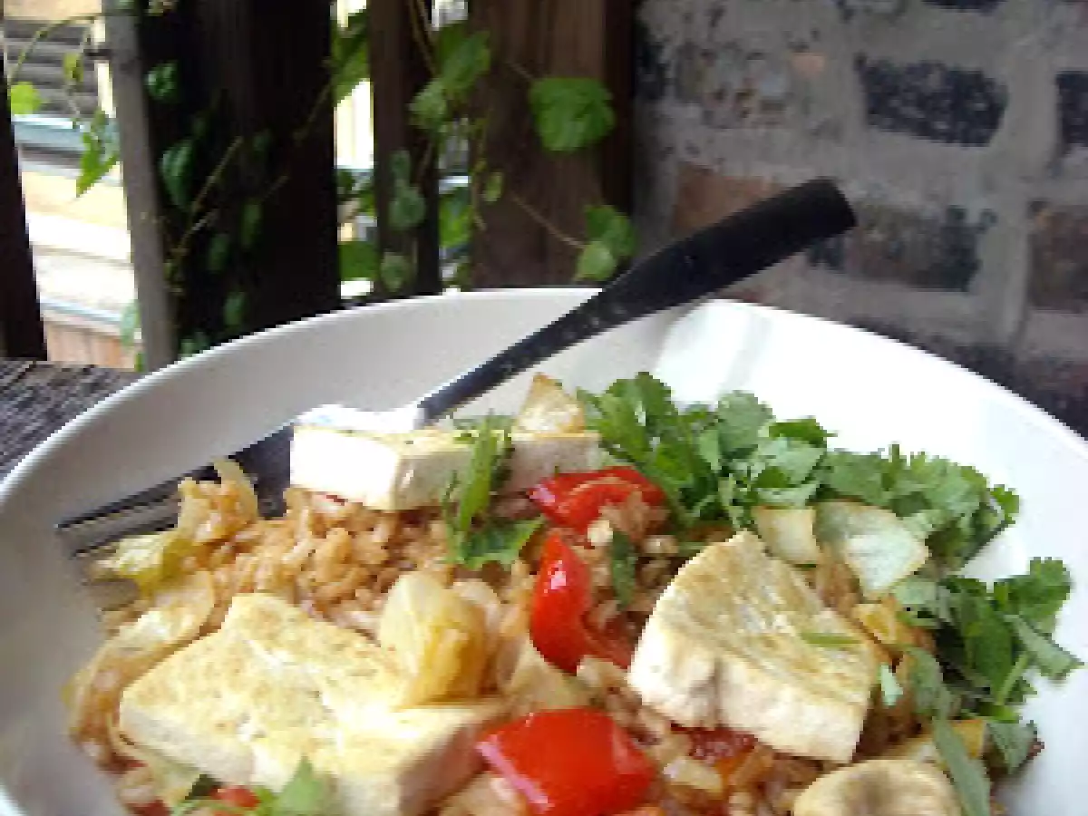 Gingery Tofu and Cabbage Stir-Fry - photo 2