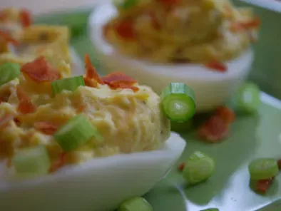 Great Eggs-pectations! Bacon and Cheddar Deviled Eggs! - photo 2