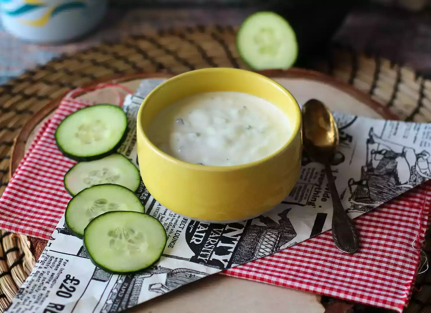 Greek yogurt, cucumber, and onion sauce recipe