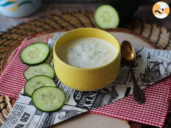 Greek yogurt, cucumber and onion sauce