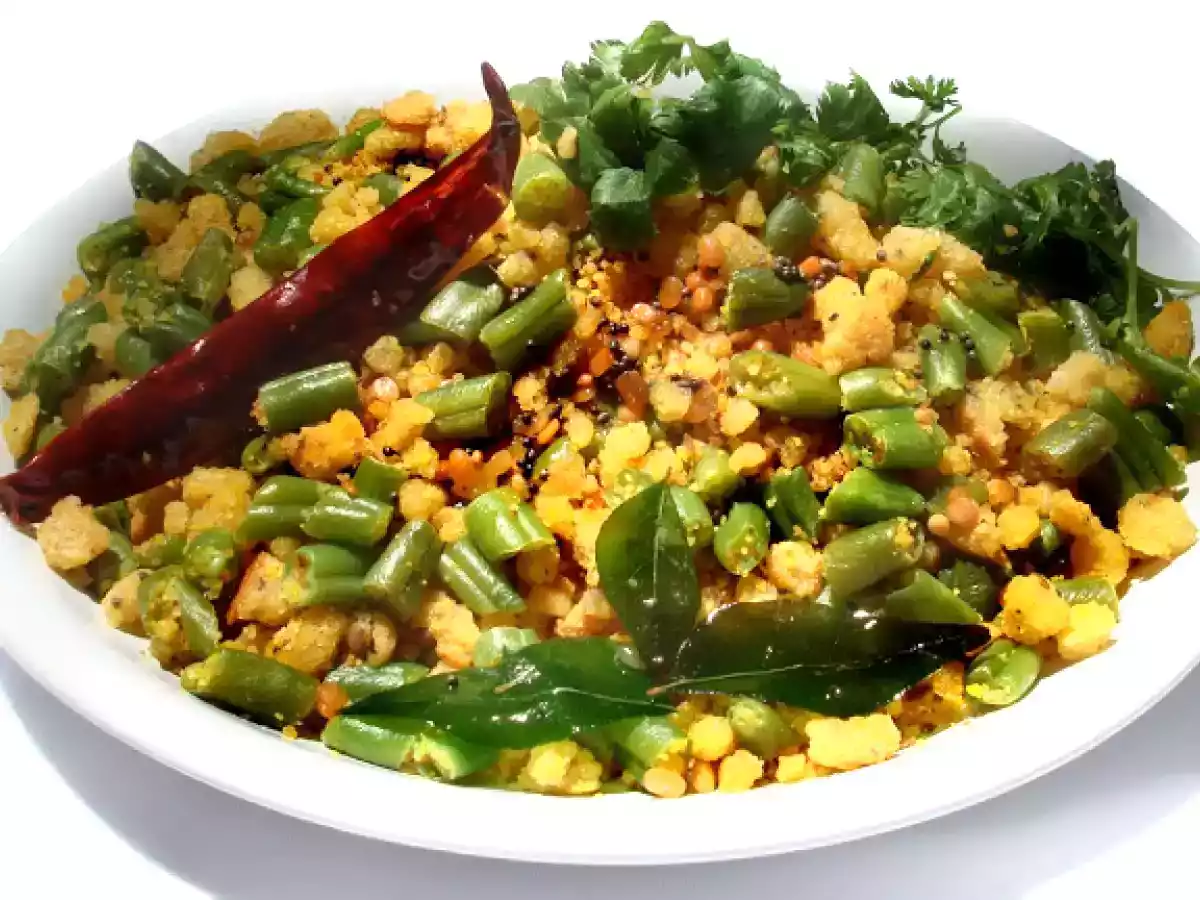 Green Beans and Lentil Crumble