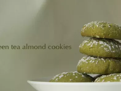 Green tea almond cookies