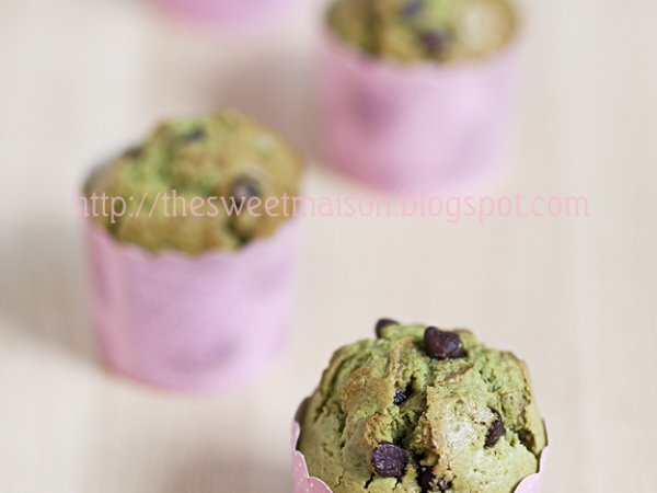 Green Tea Chocolate Chip Muffins