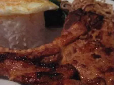 Grilled Pork Chops (Suon Nuong) on Rice