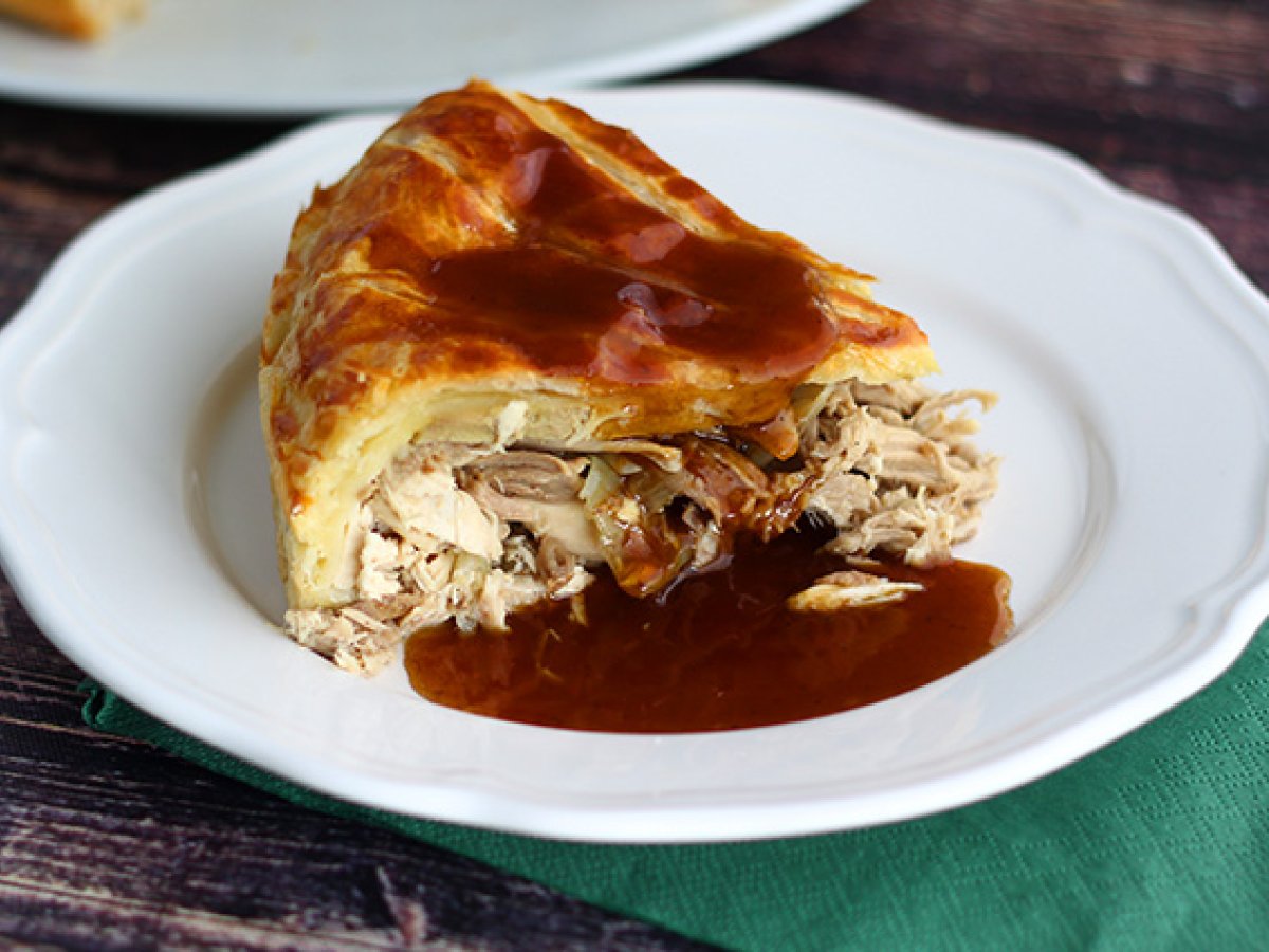 Guinea fowl pie and its gravy