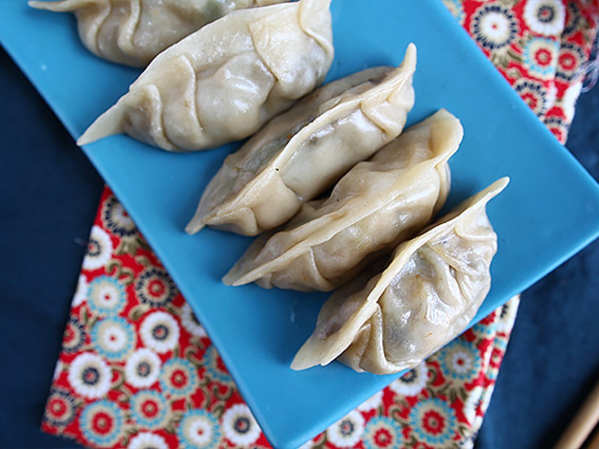 Gyozas stuffed with chicken, carrots and mushrooms - dumplings - photo 4