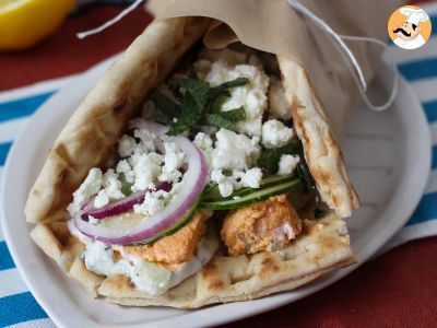 Gyros with salmon, the perfect Greek fish sandwich for summer! - photo 2