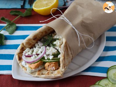 Gyros with salmon, the perfect Greek fish sandwich for summer! - photo 5