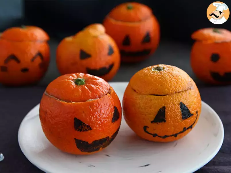 Halloween mandarins with chocolate mousse - photo 2
