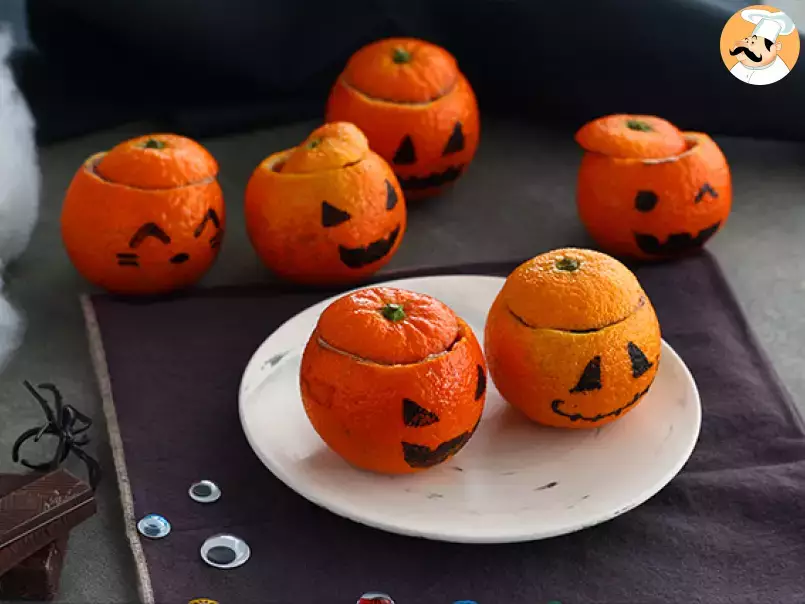 Halloween mandarins with chocolate mousse - photo 3