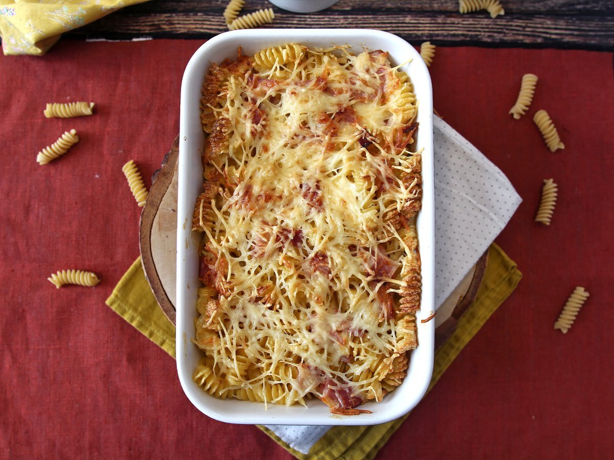 Ham and cheese pasta gratin in the airfryer - photo 3